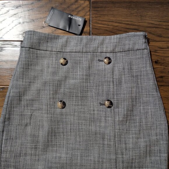 New RW&CO pencil skirt grey crosshatch size 0 - Picture 16 of 16